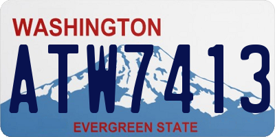 WA license plate ATW7413