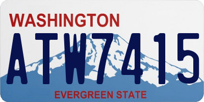 WA license plate ATW7415