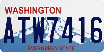 WA license plate ATW7416