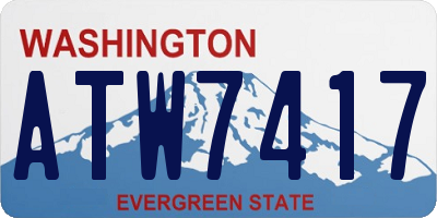 WA license plate ATW7417