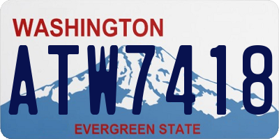 WA license plate ATW7418