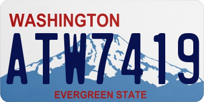 WA license plate ATW7419