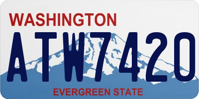 WA license plate ATW7420