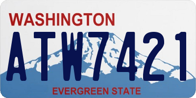 WA license plate ATW7421