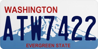 WA license plate ATW7422