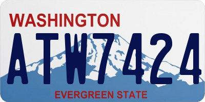 WA license plate ATW7424