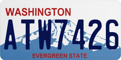 WA license plate ATW7426
