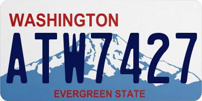 WA license plate ATW7427