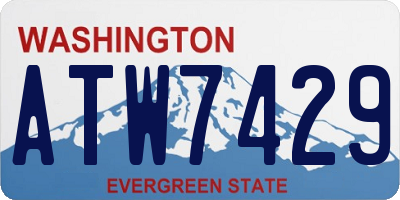 WA license plate ATW7429