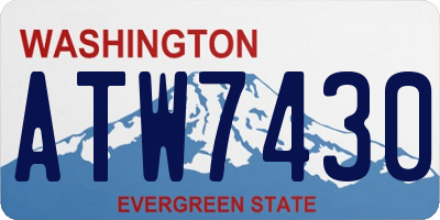 WA license plate ATW7430
