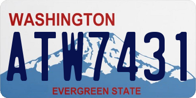 WA license plate ATW7431