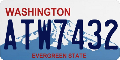 WA license plate ATW7432