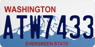 WA license plate ATW7433