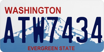 WA license plate ATW7434