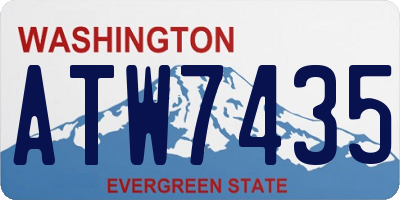 WA license plate ATW7435