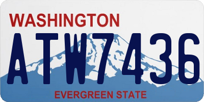 WA license plate ATW7436