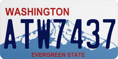 WA license plate ATW7437