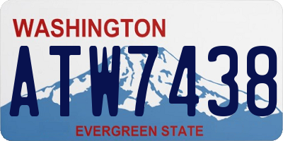 WA license plate ATW7438