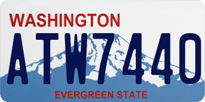 WA license plate ATW7440
