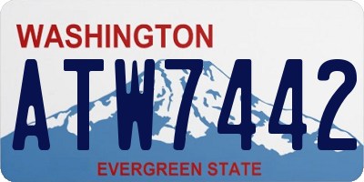 WA license plate ATW7442