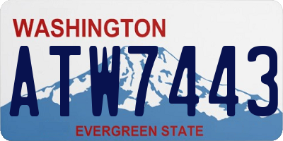 WA license plate ATW7443