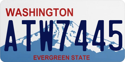 WA license plate ATW7445