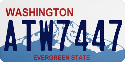 WA license plate ATW7447