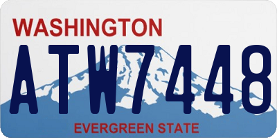 WA license plate ATW7448