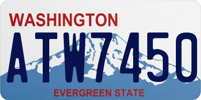 WA license plate ATW7450