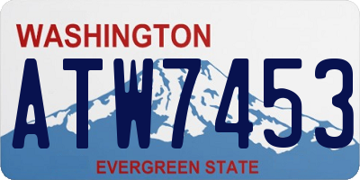 WA license plate ATW7453