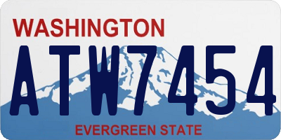 WA license plate ATW7454
