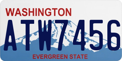 WA license plate ATW7456