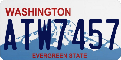 WA license plate ATW7457