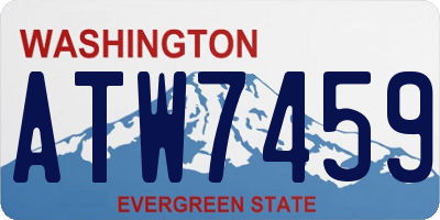 WA license plate ATW7459