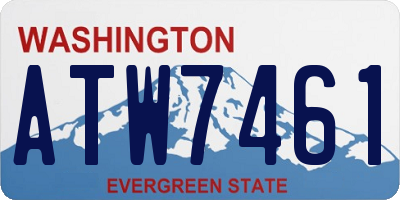 WA license plate ATW7461