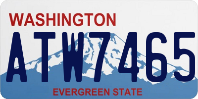 WA license plate ATW7465