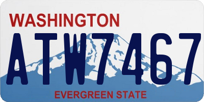 WA license plate ATW7467