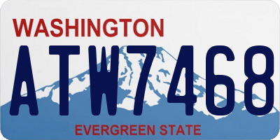 WA license plate ATW7468
