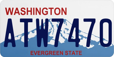 WA license plate ATW7470