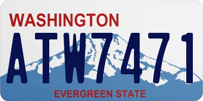 WA license plate ATW7471