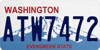 WA license plate ATW7472