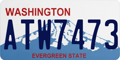 WA license plate ATW7473