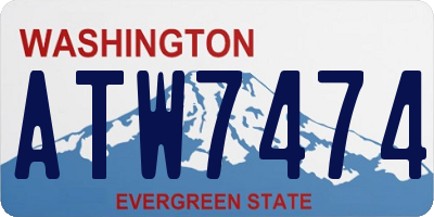 WA license plate ATW7474