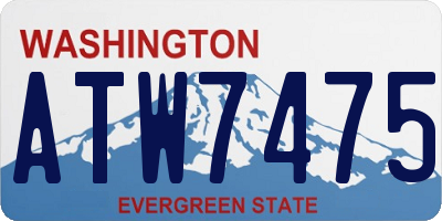 WA license plate ATW7475