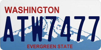 WA license plate ATW7477