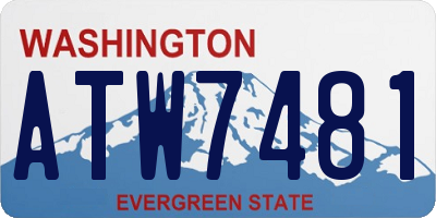 WA license plate ATW7481