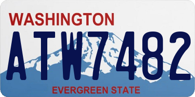 WA license plate ATW7482