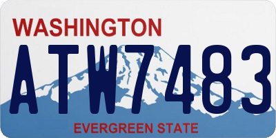 WA license plate ATW7483