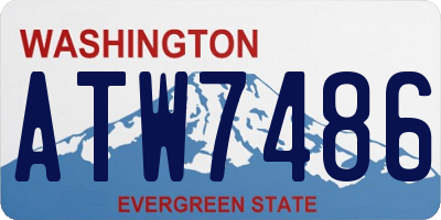 WA license plate ATW7486