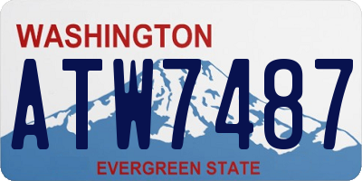 WA license plate ATW7487